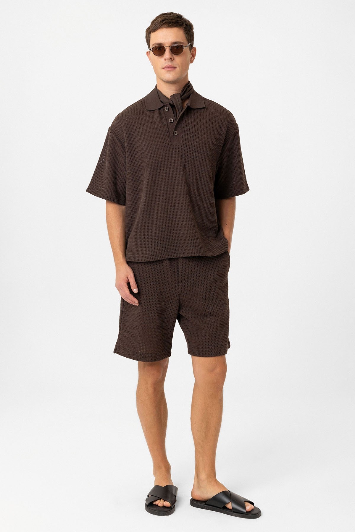 Antioch Polo Yaka Dokulu Relaxed Erkek T-Shirt