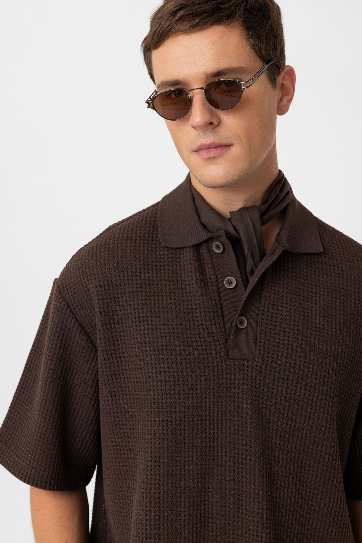 Antioch Polo Yaka Dokulu Relaxed Erkek T-Shirt