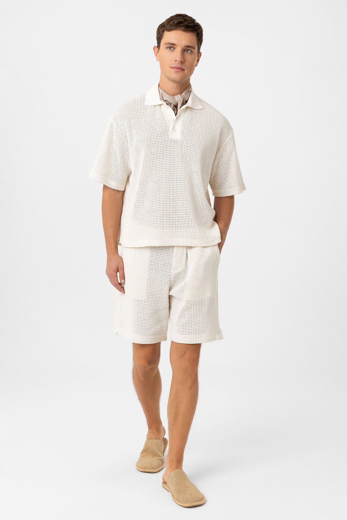 Antioch Polo Yaka Dokulu Relaxed Erkek T-Shirt