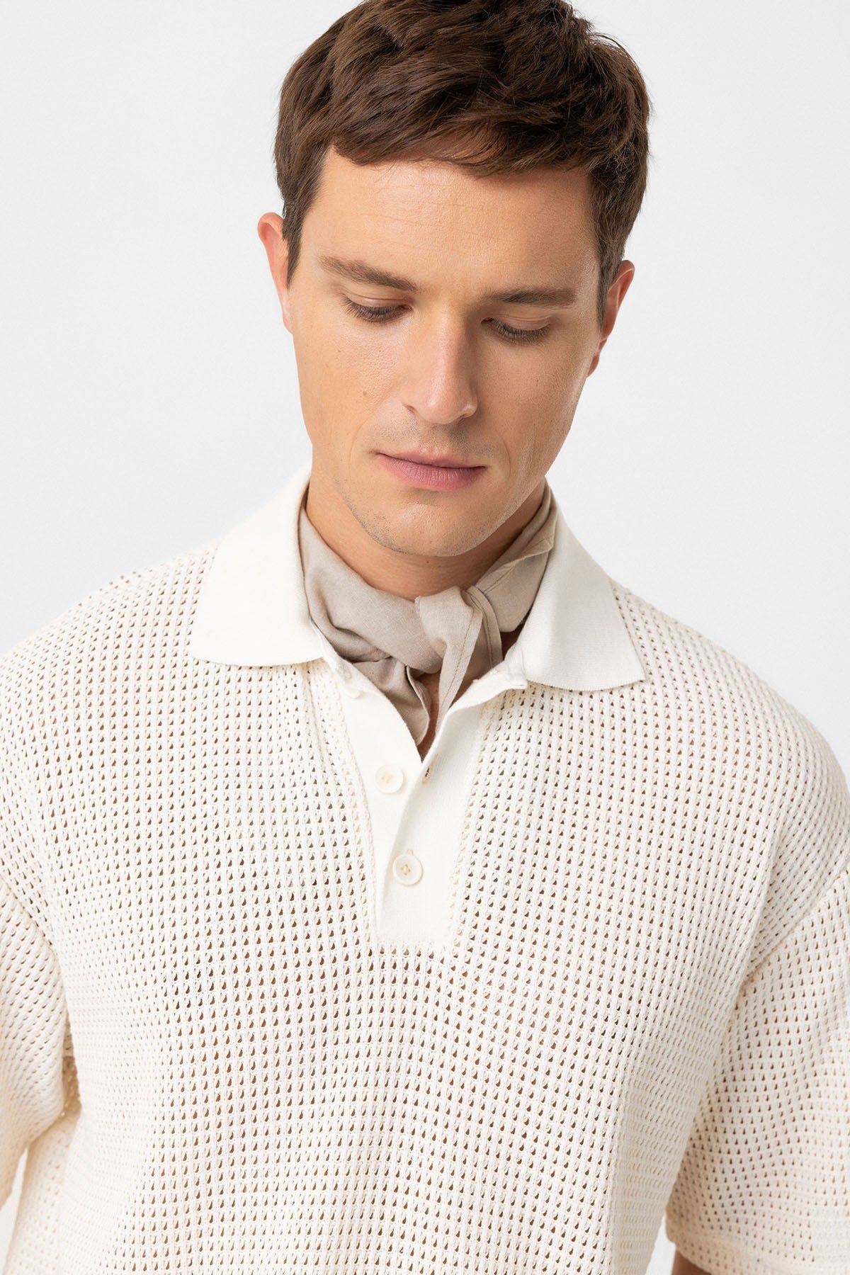 Antioch Polo Yaka Dokulu Relaxed Erkek T-Shirt