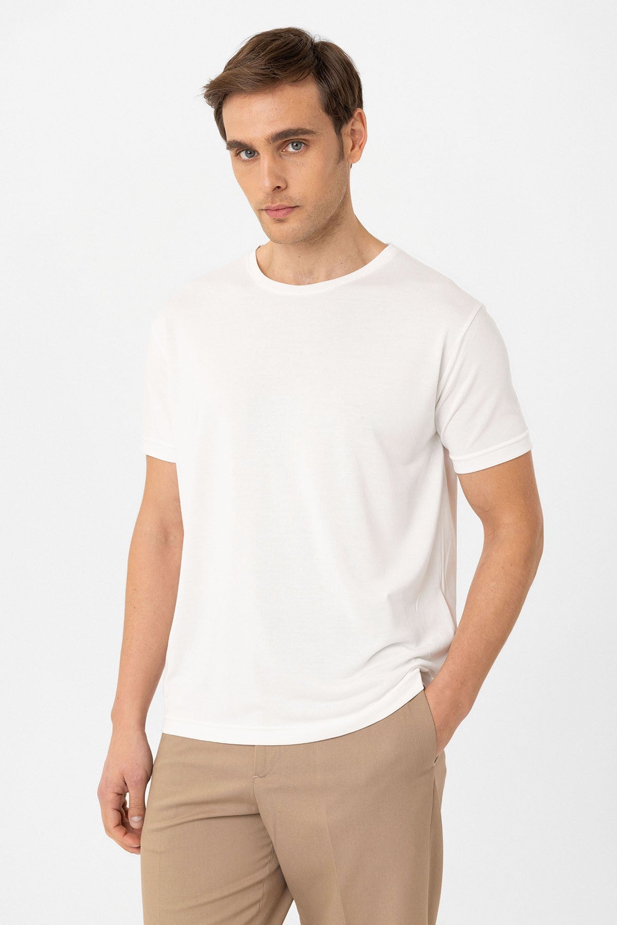 Antioch Regular Fit Modal Teknik Kumaş Erkek T-Shirt