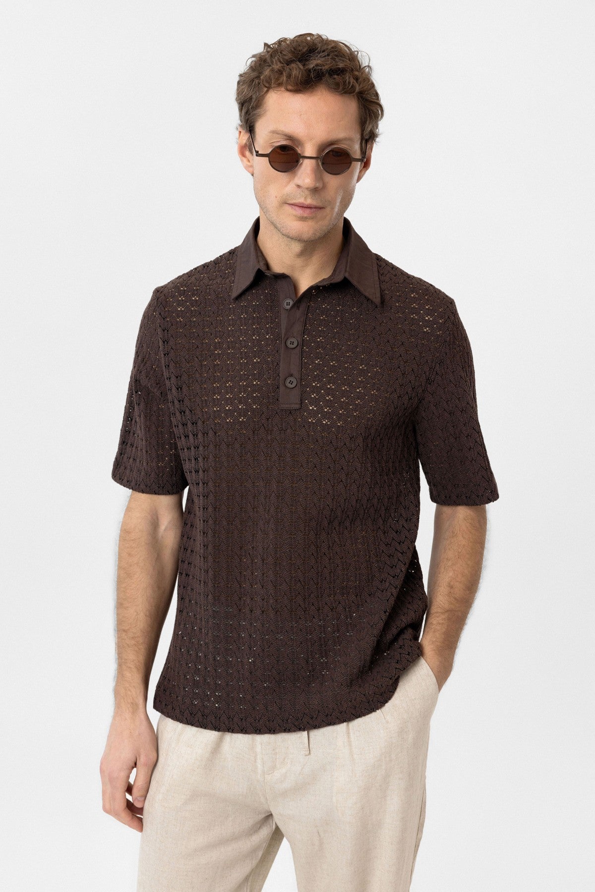 Antioch Polo Yaka Örgü Erkek T-Shirt