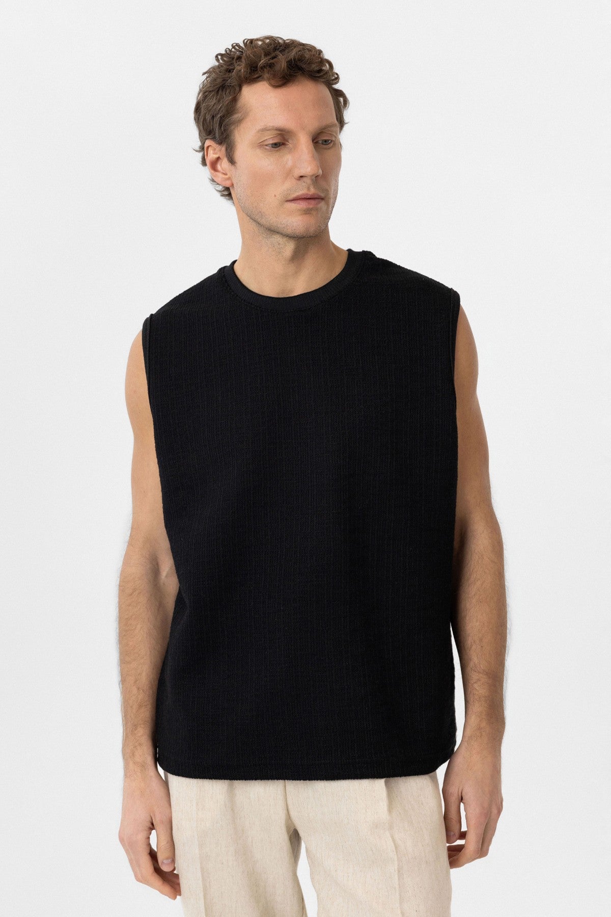 Antioch Regular Fit Dokulu Erkek Kolsuz T-Shirt