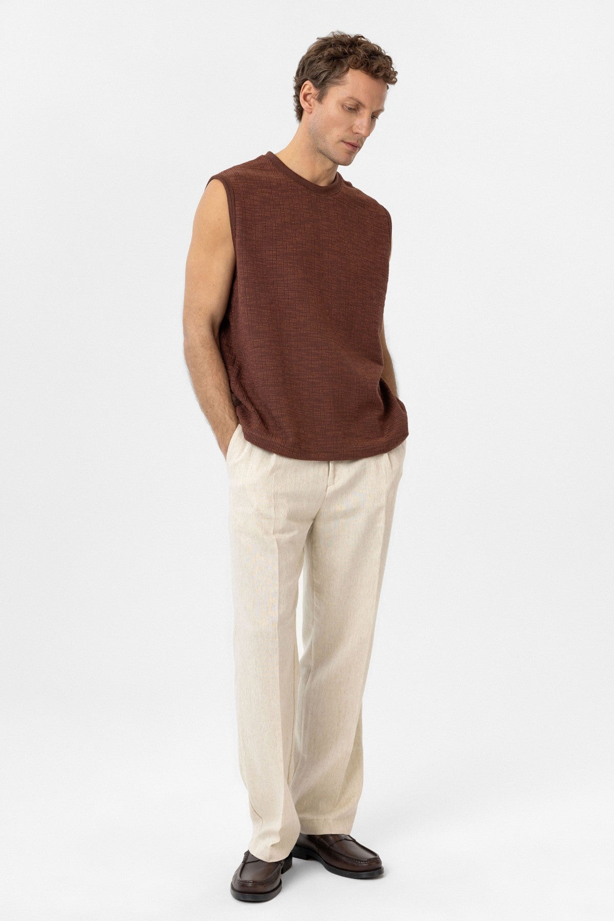 Antioch Regular Fit Dokulu Erkek Kolsuz T-Shirt