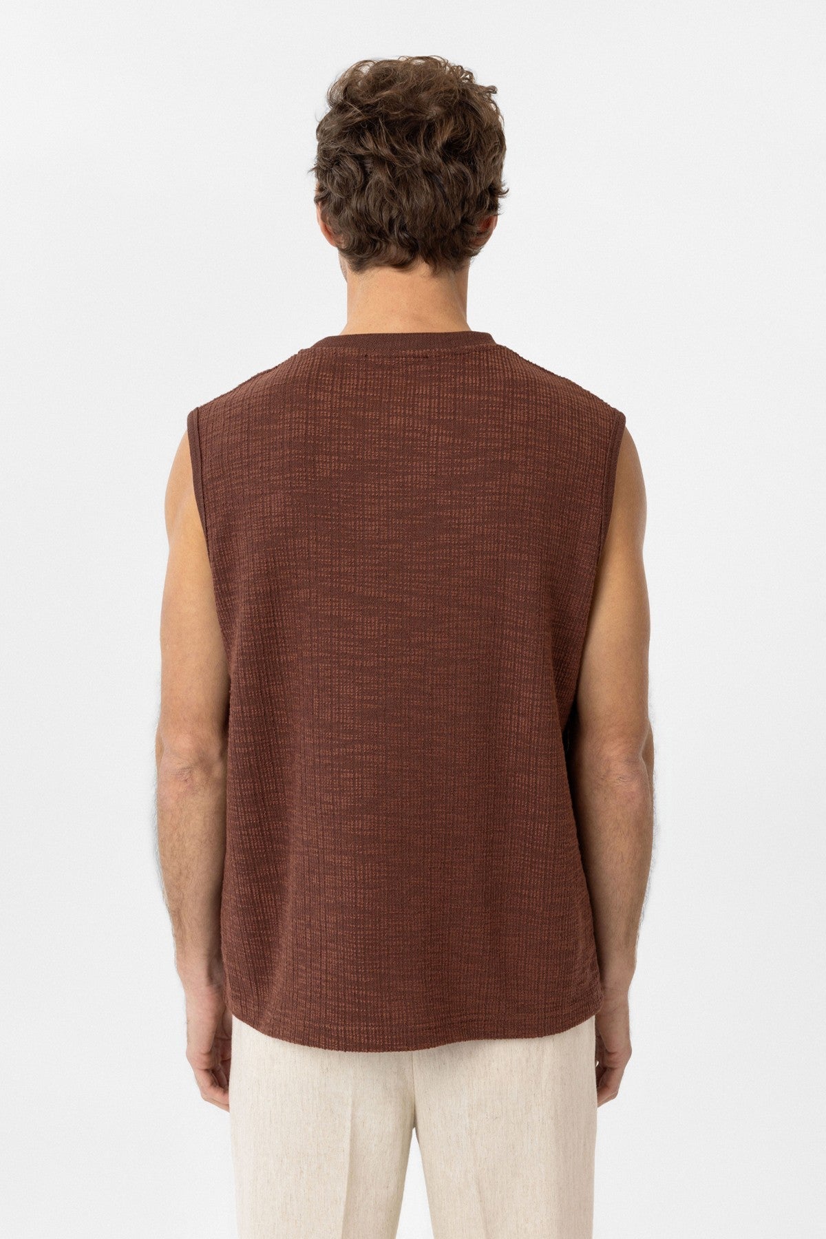 Antioch Regular Fit Dokulu Erkek Kolsuz T-Shirt