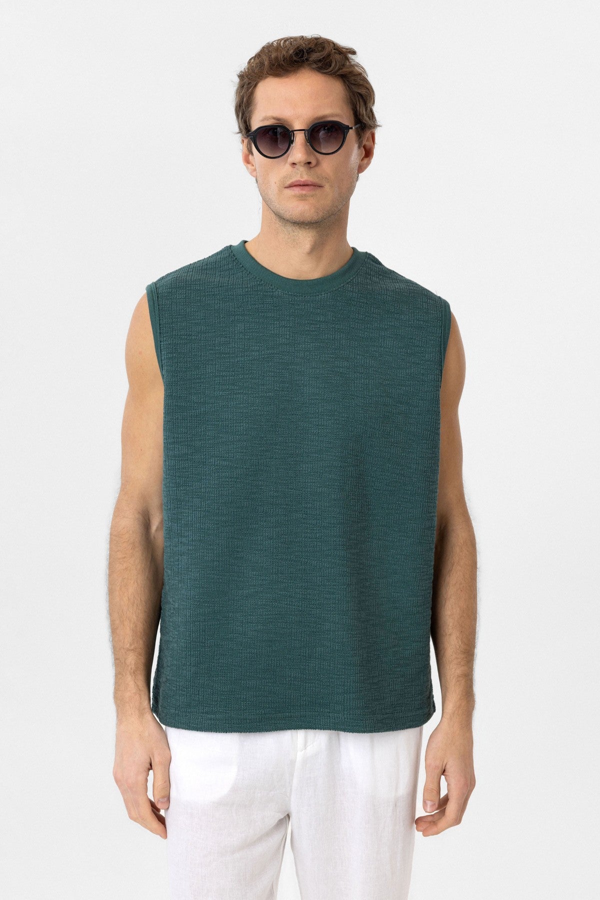 Antioch Regular Fit Dokulu Erkek Kolsuz T-Shirt