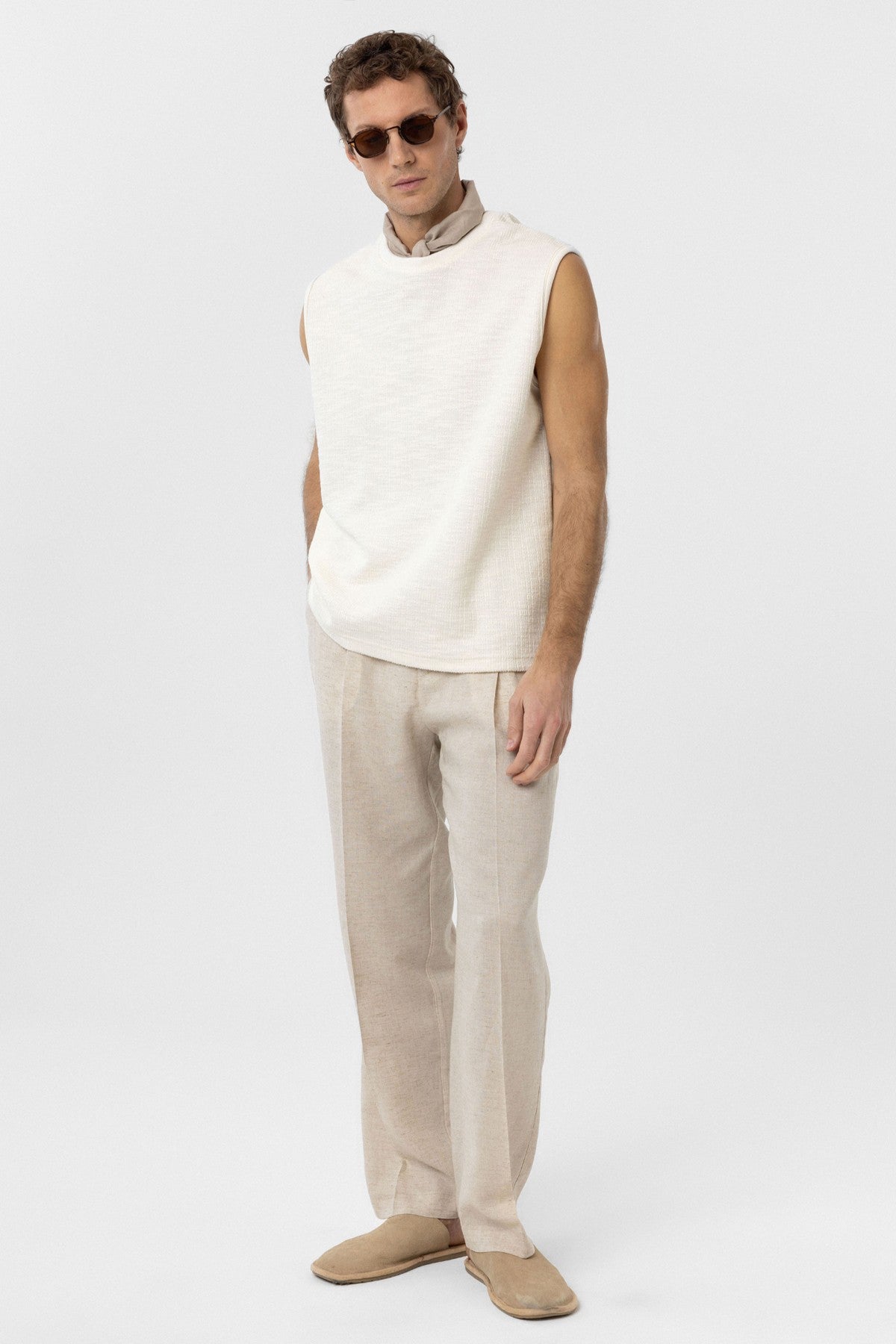Antioch Regular Fit Dokulu Erkek Kolsuz T-Shirt