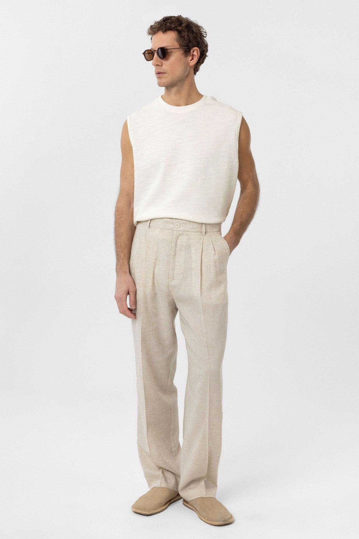 Antioch Regular Fit Dokulu Erkek Kolsuz T-Shirt