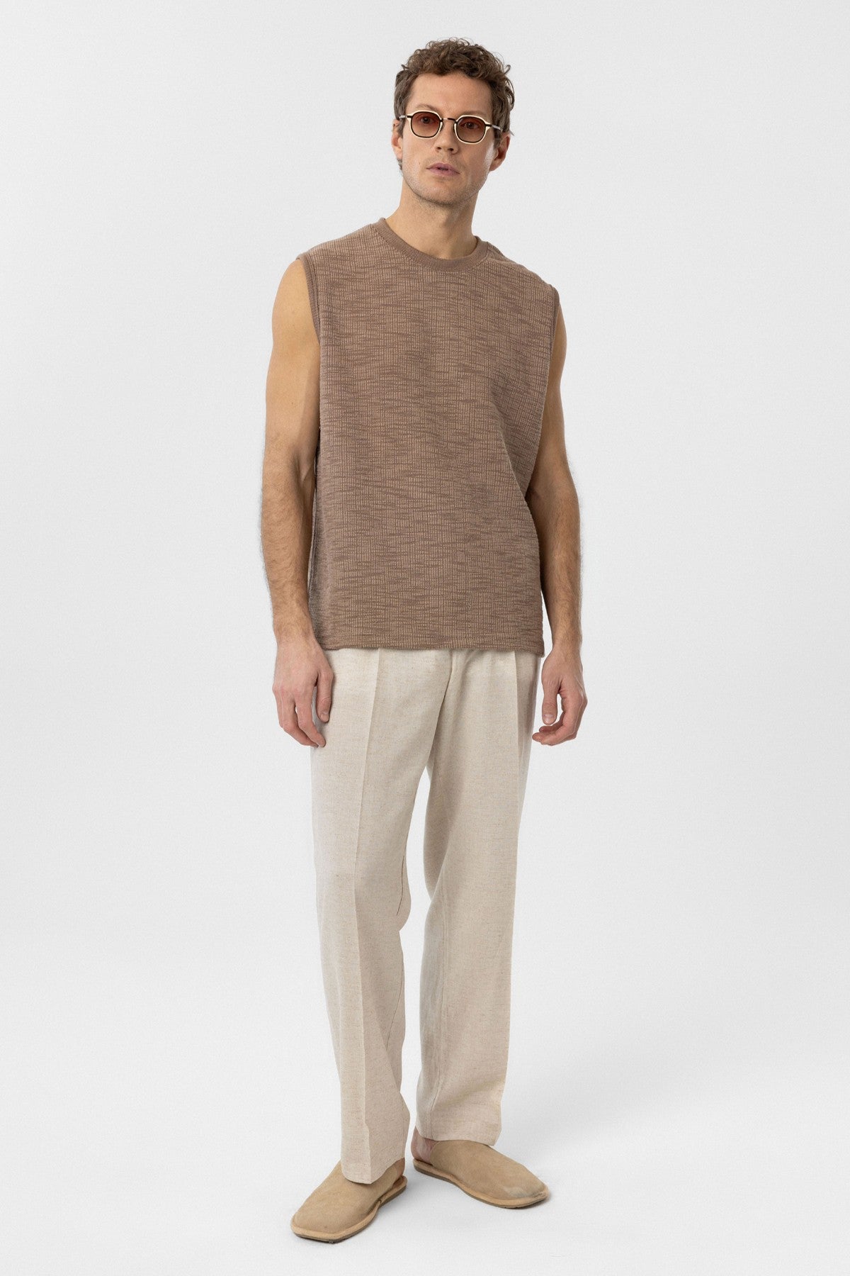 Antioch Regular Fit Dokulu Erkek Kolsuz T-Shirt