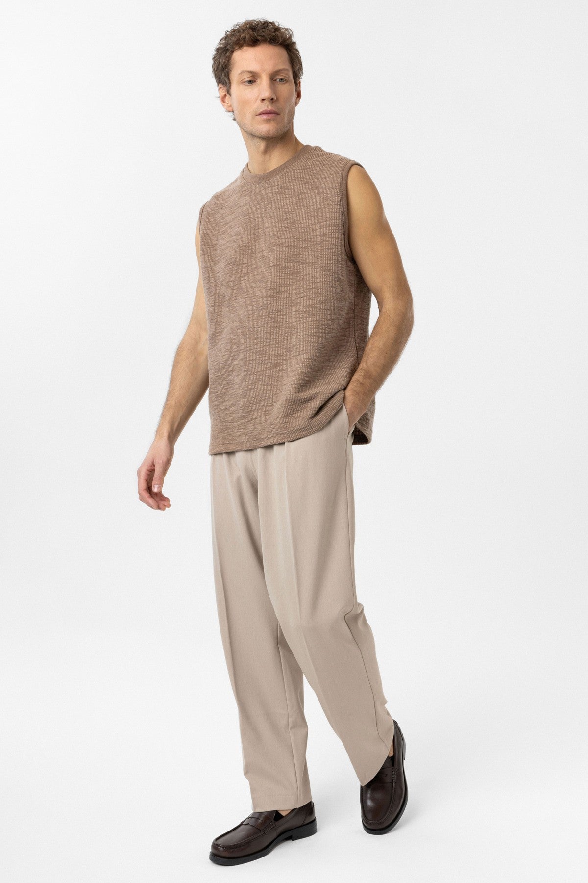 Antioch Regular Fit Dokulu Erkek Kolsuz T-Shirt