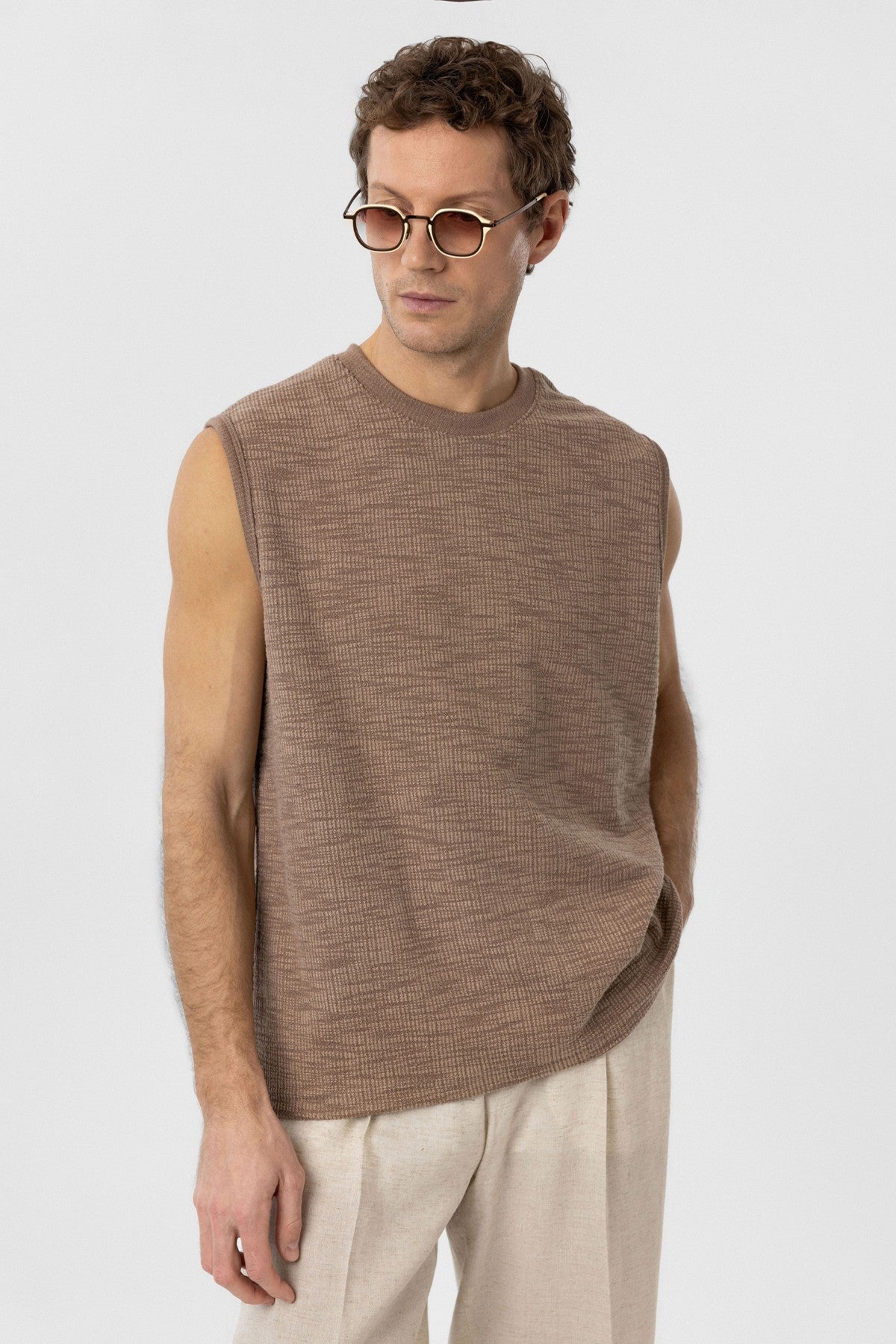 Antioch Regular Fit Dokulu Erkek Kolsuz T-Shirt