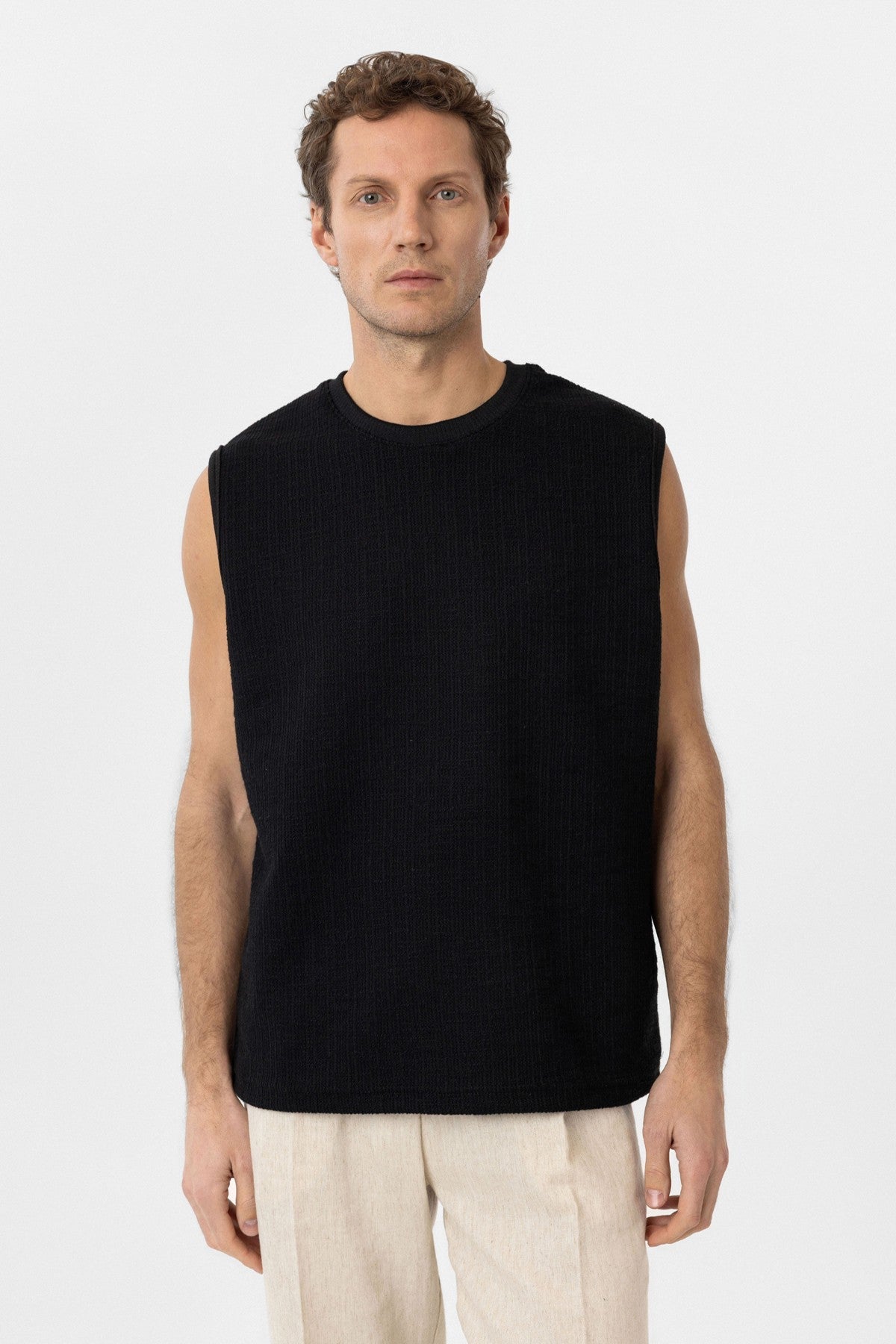 Antioch Regular Fit Dokulu Erkek Kolsuz T-Shirt
