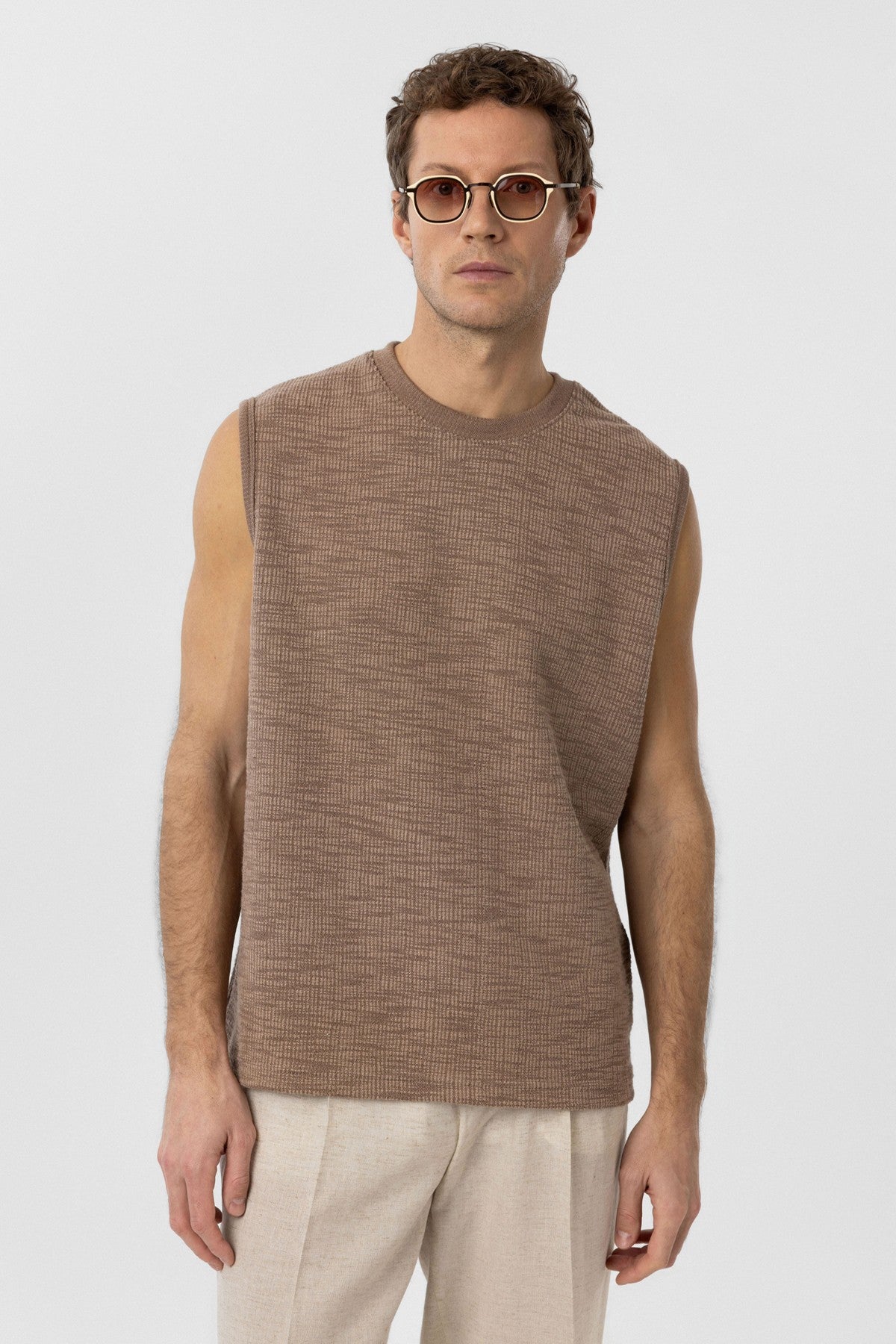 Antioch Regular Fit Dokulu Erkek Kolsuz T-Shirt