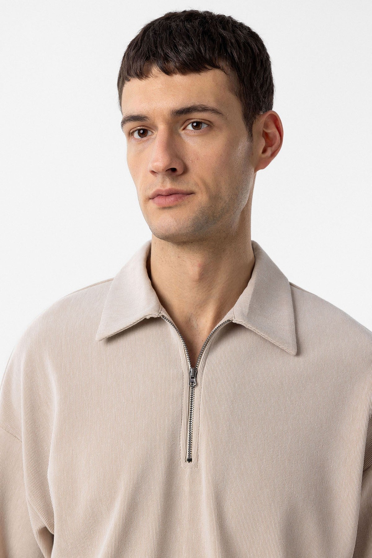 Antioch Relax Fit Fermuarlı Polo Yaka Erkek T-Shirt