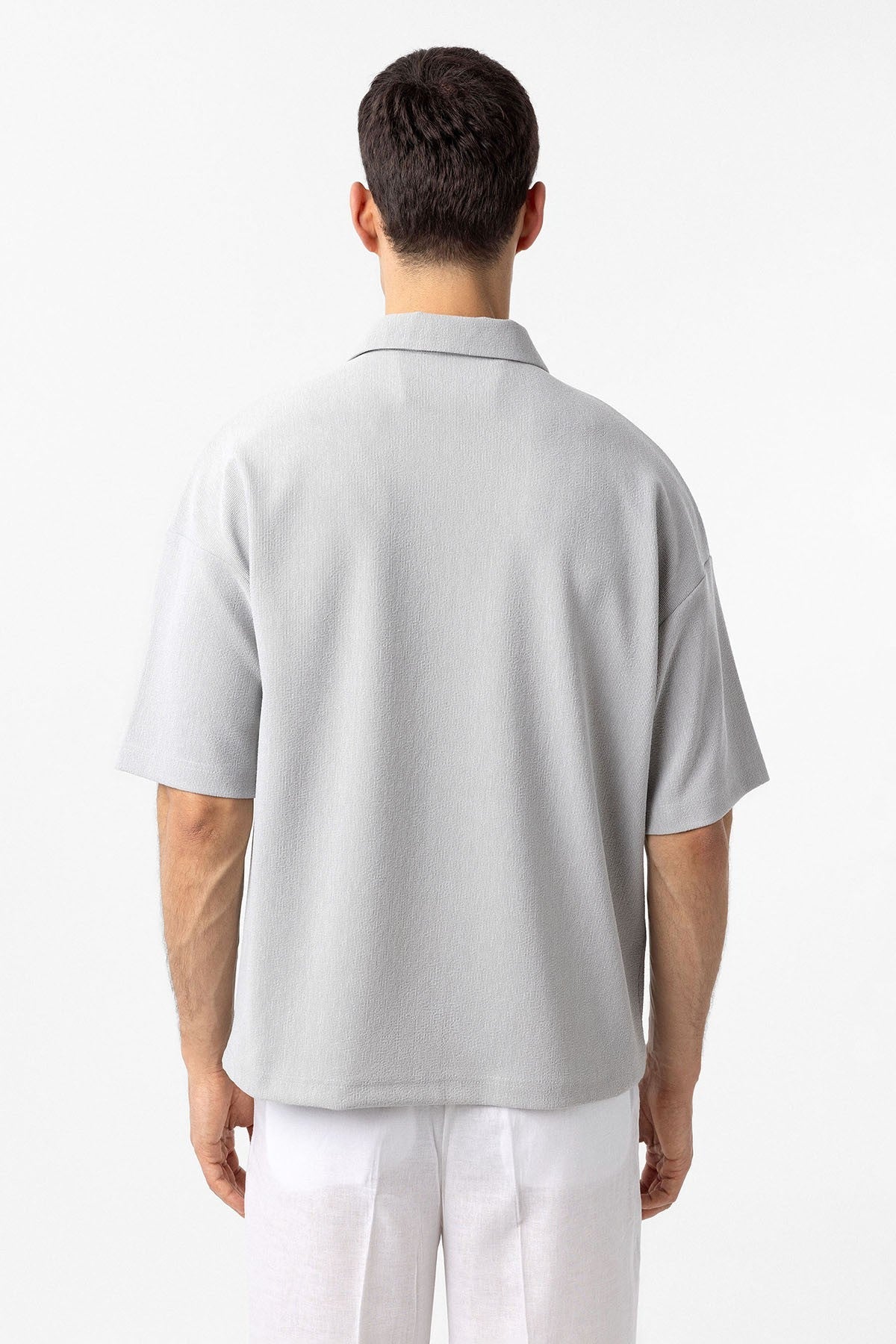 Antioch Relax Fit Fermuarlı Polo Yaka Erkek T-Shirt