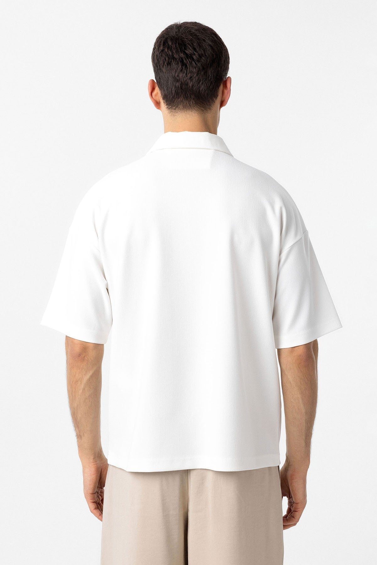 Antioch Relax Fit Fermuarlı Polo Yaka Erkek T-Shirt