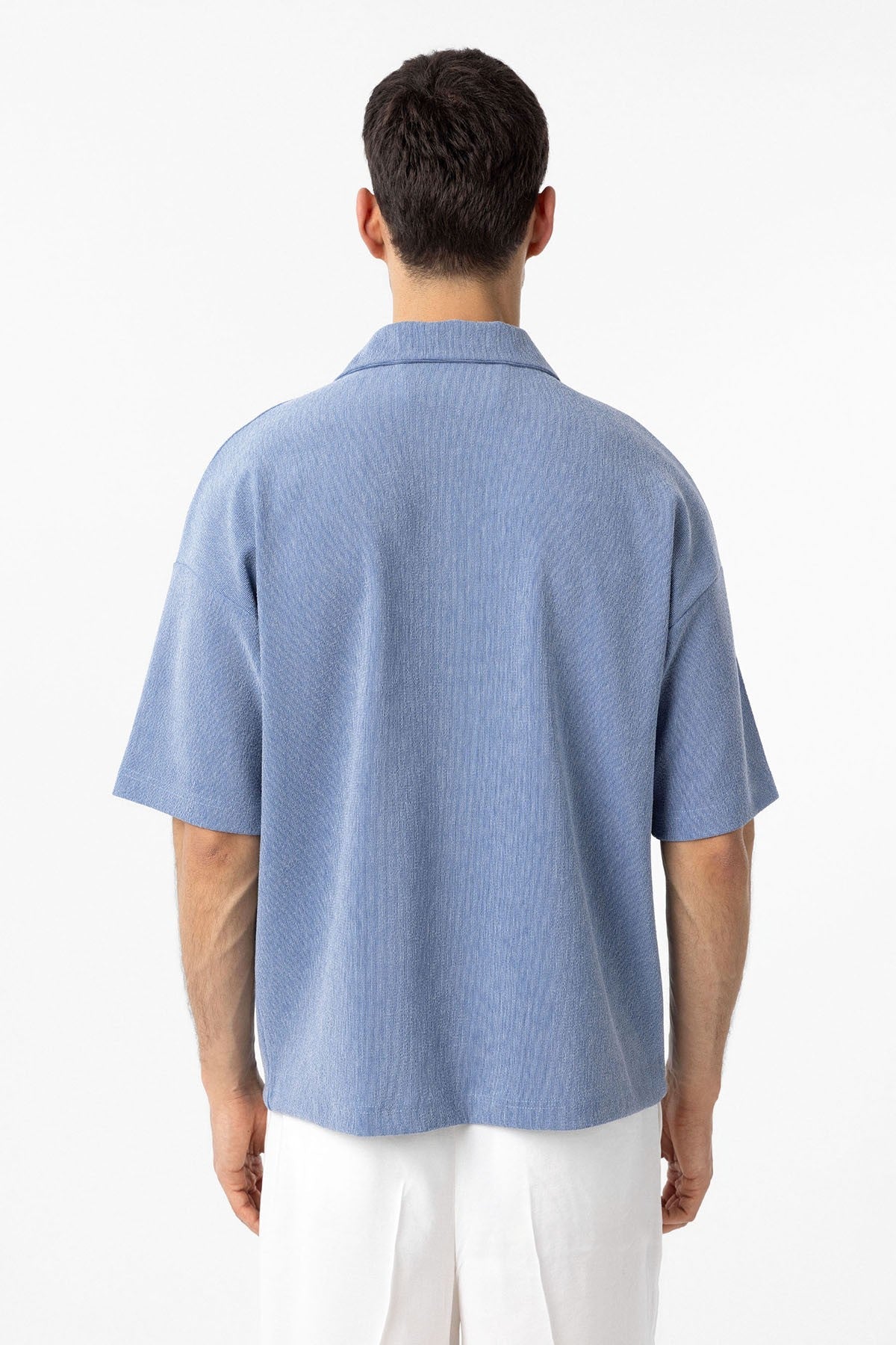 Antioch Relax Fit Fermuarlı Polo Yaka Erkek T-Shirt