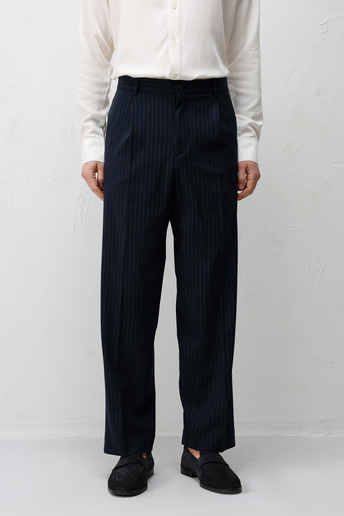 Relaxed Fit Çizgili Erkek Takım Elbise
