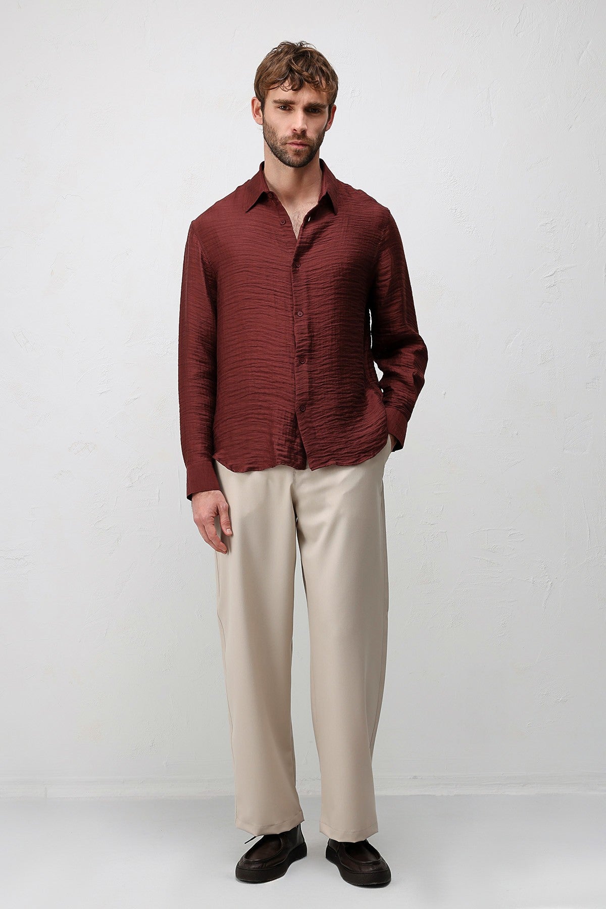 Antioch Crinkled Relax Fit Erkek Gömlek