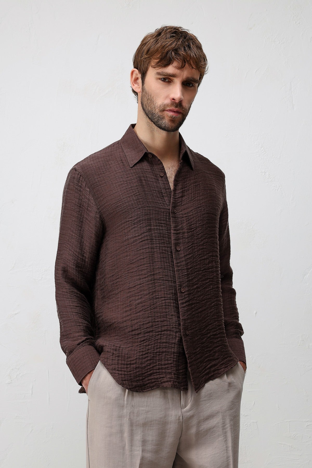 Antioch Crinkled Relax Fit Erkek Gömlek