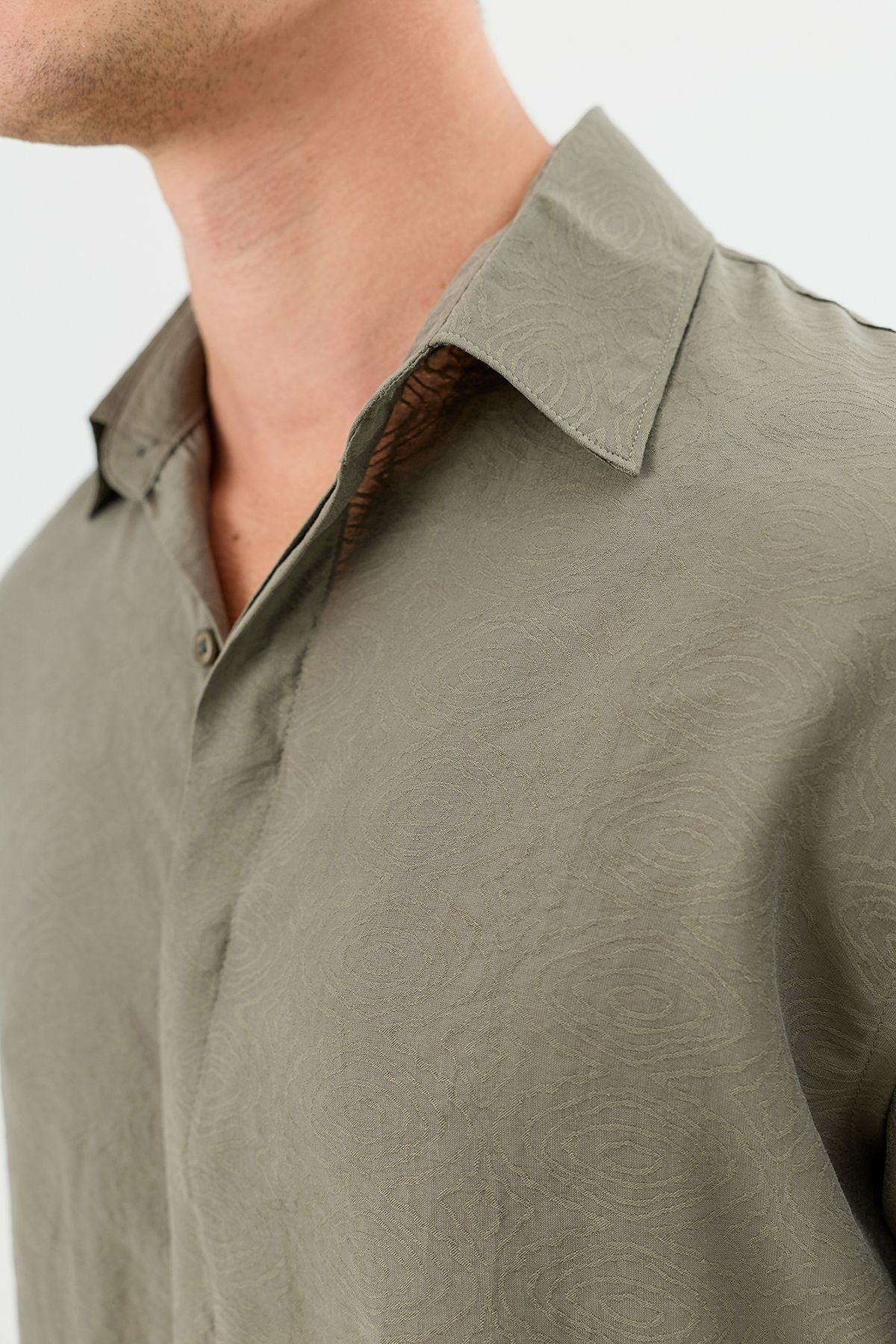 Modal Karışımlı Crop Fit Erkek Gömlek