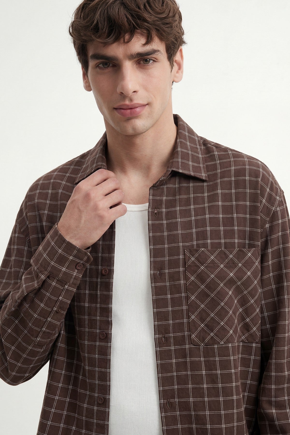 Boxy Fit Kareli Gömlek