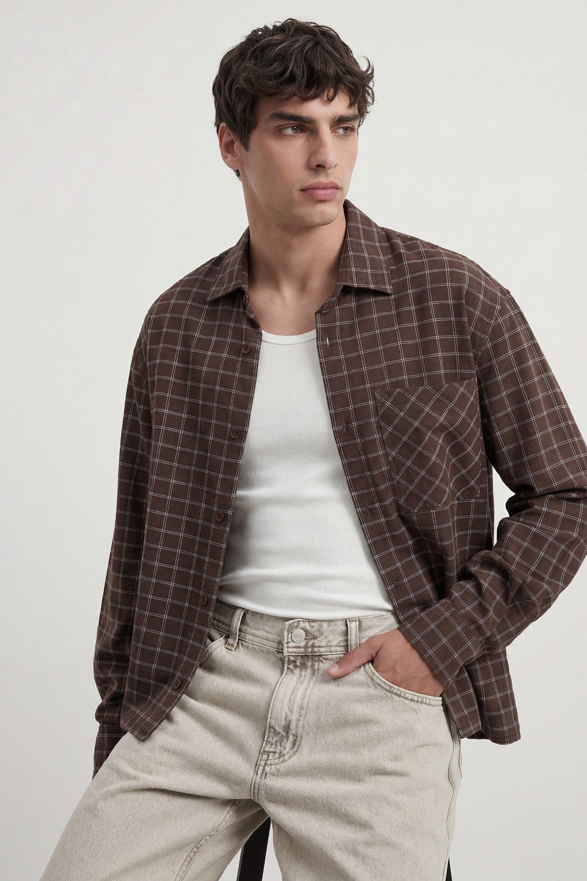 Boxy Fit Kareli Gömlek