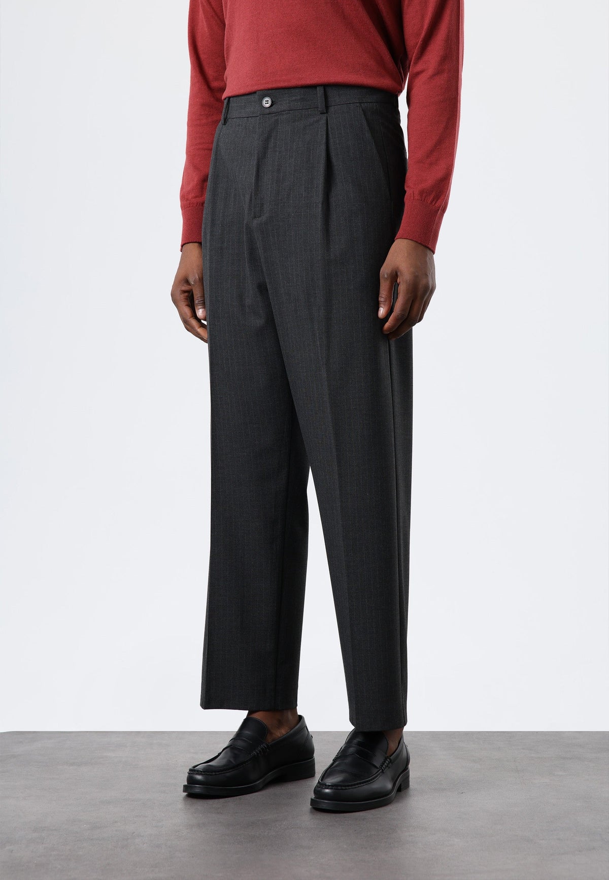 Relax Fit Çizgili Erkek Pantolon