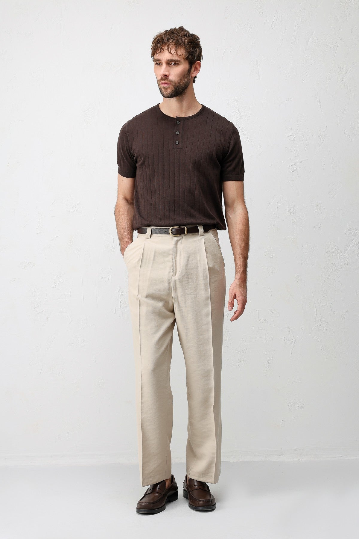 Antioch Pileli Relaxed Fit Erkek Pantolon
