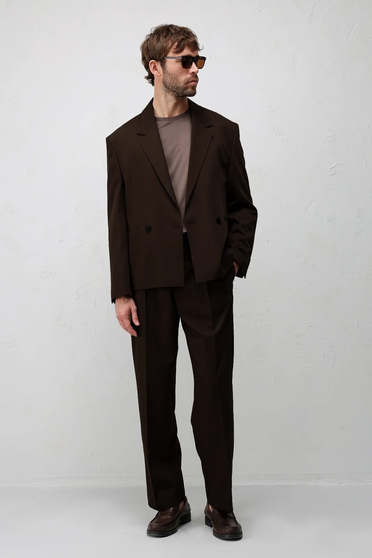 Relaxed Fit Pileli Erkek Pantolon