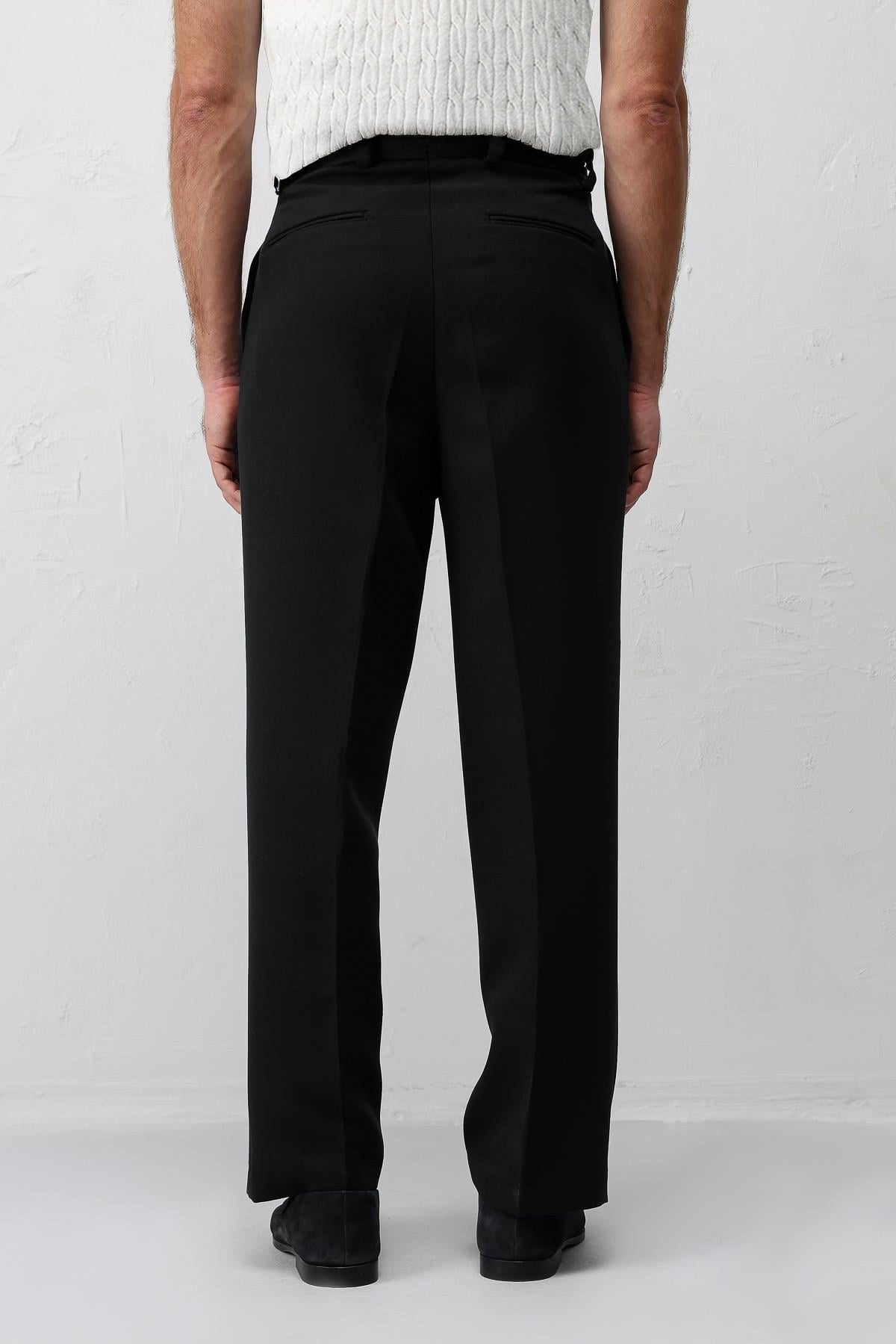 Pileli Relaxed Fit Erkek Pantolon