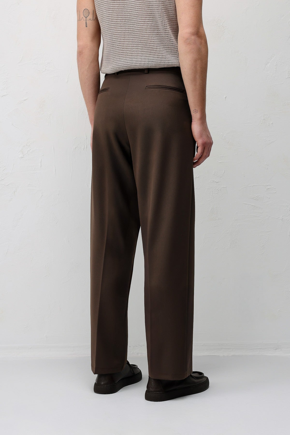 Pileli Relaxed Fit Erkek Pantolon
