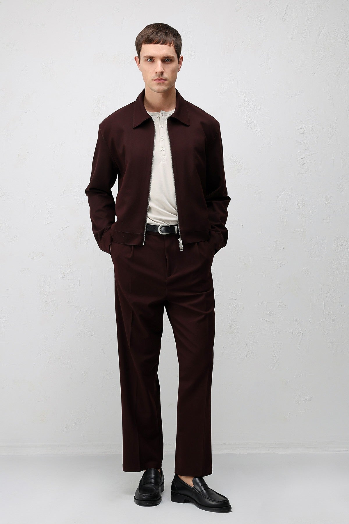 Pileli Relaxed Fit Erkek Pantolon