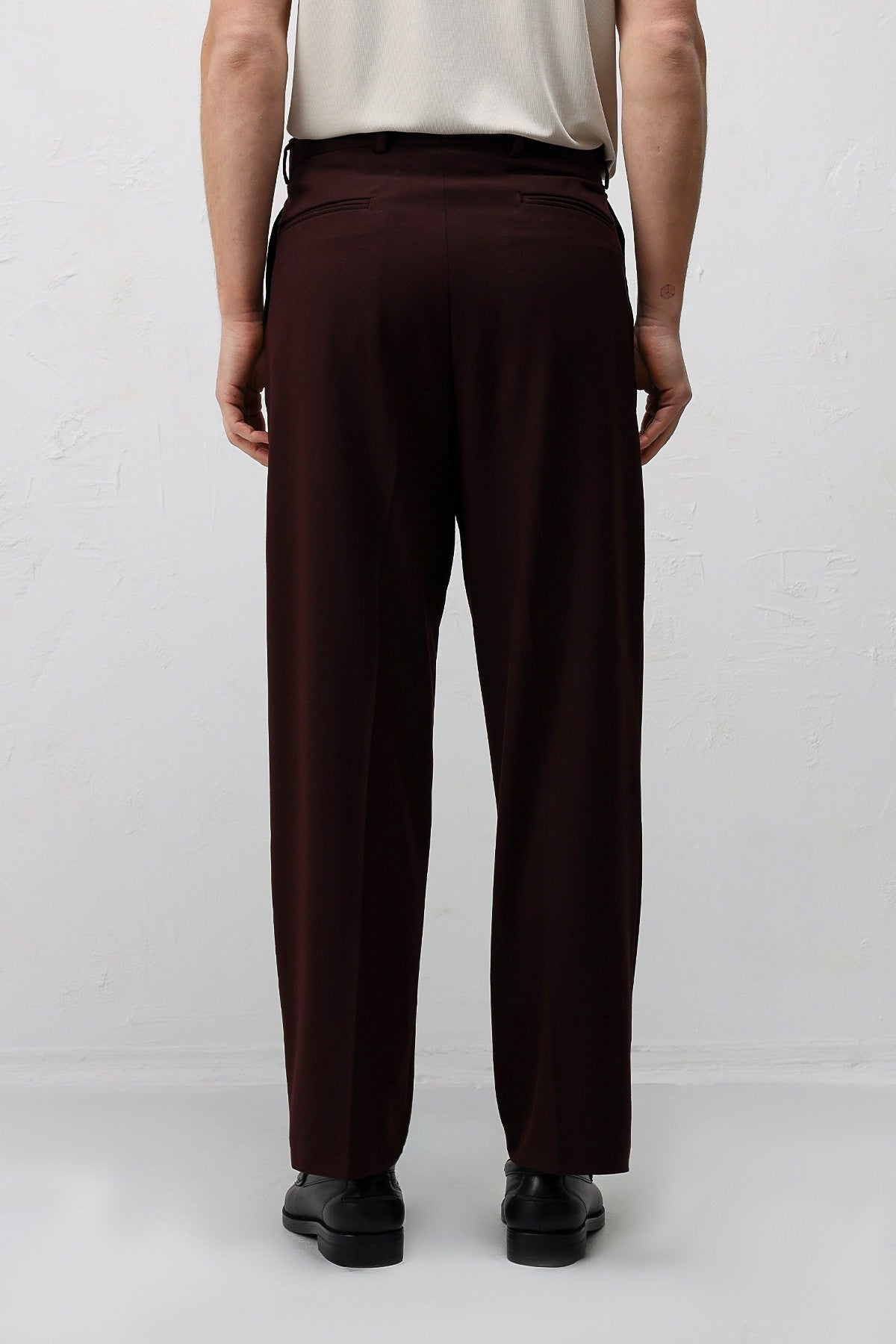 Pileli Relaxed Fit Erkek Pantolon