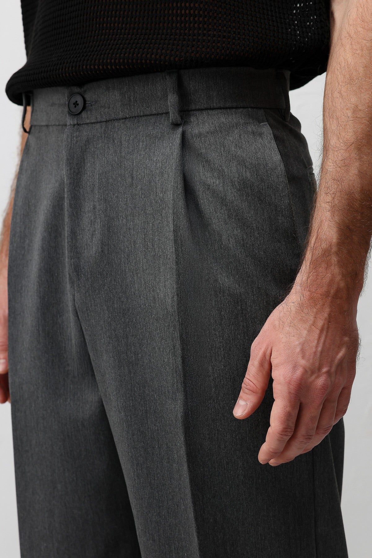 Pileli Relaxed Fit Erkek Pantolon