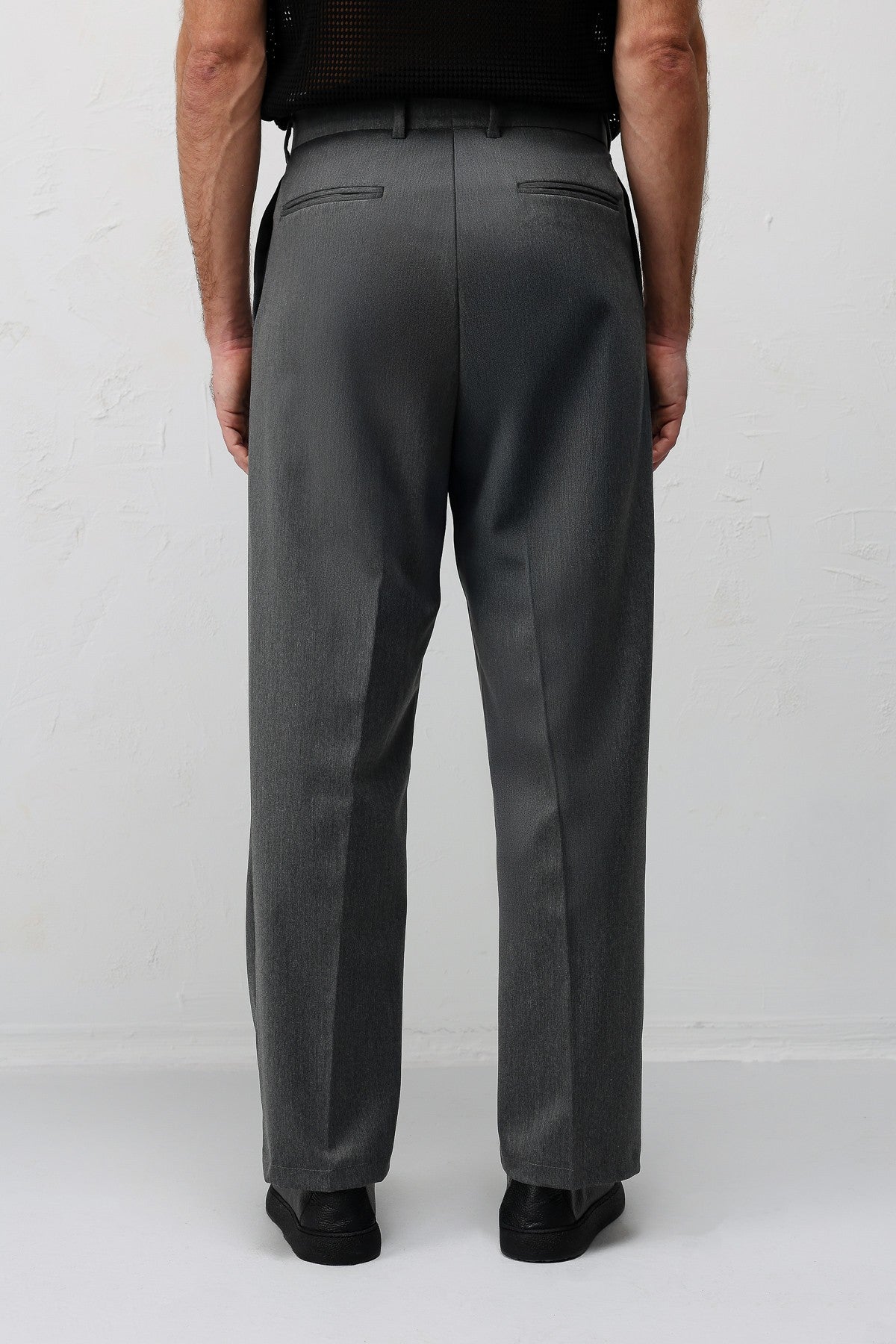 Pileli Relaxed Fit Erkek Pantolon