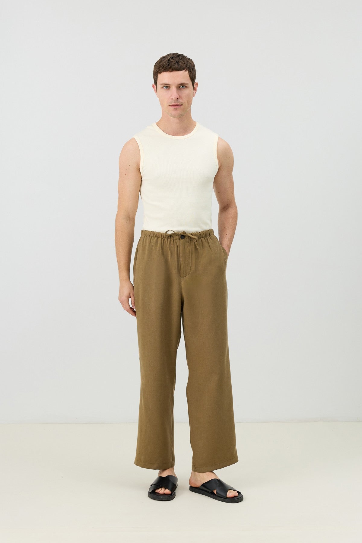 Modal Karışımlı Relaxed Erkek Pantolon