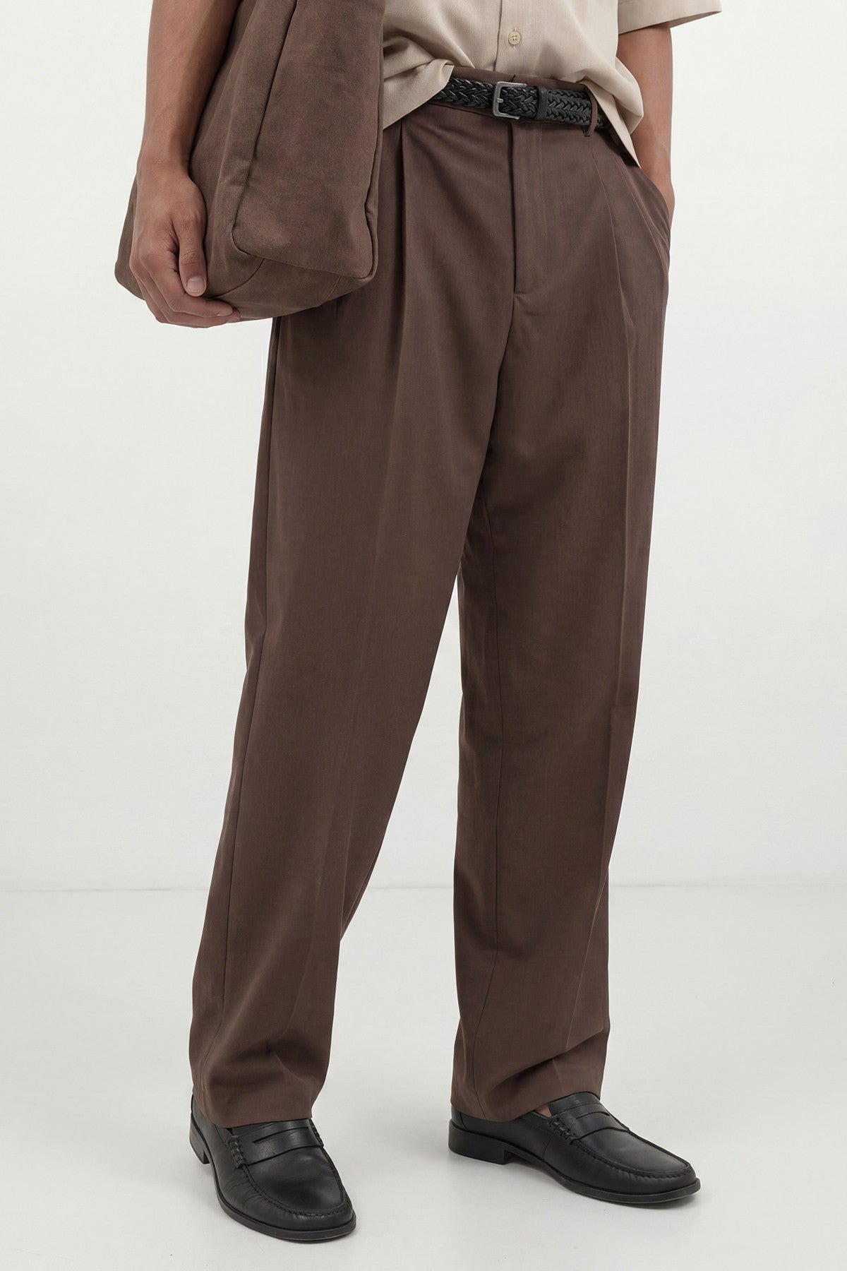 Pileli Relax Fit Erkek Pantolon