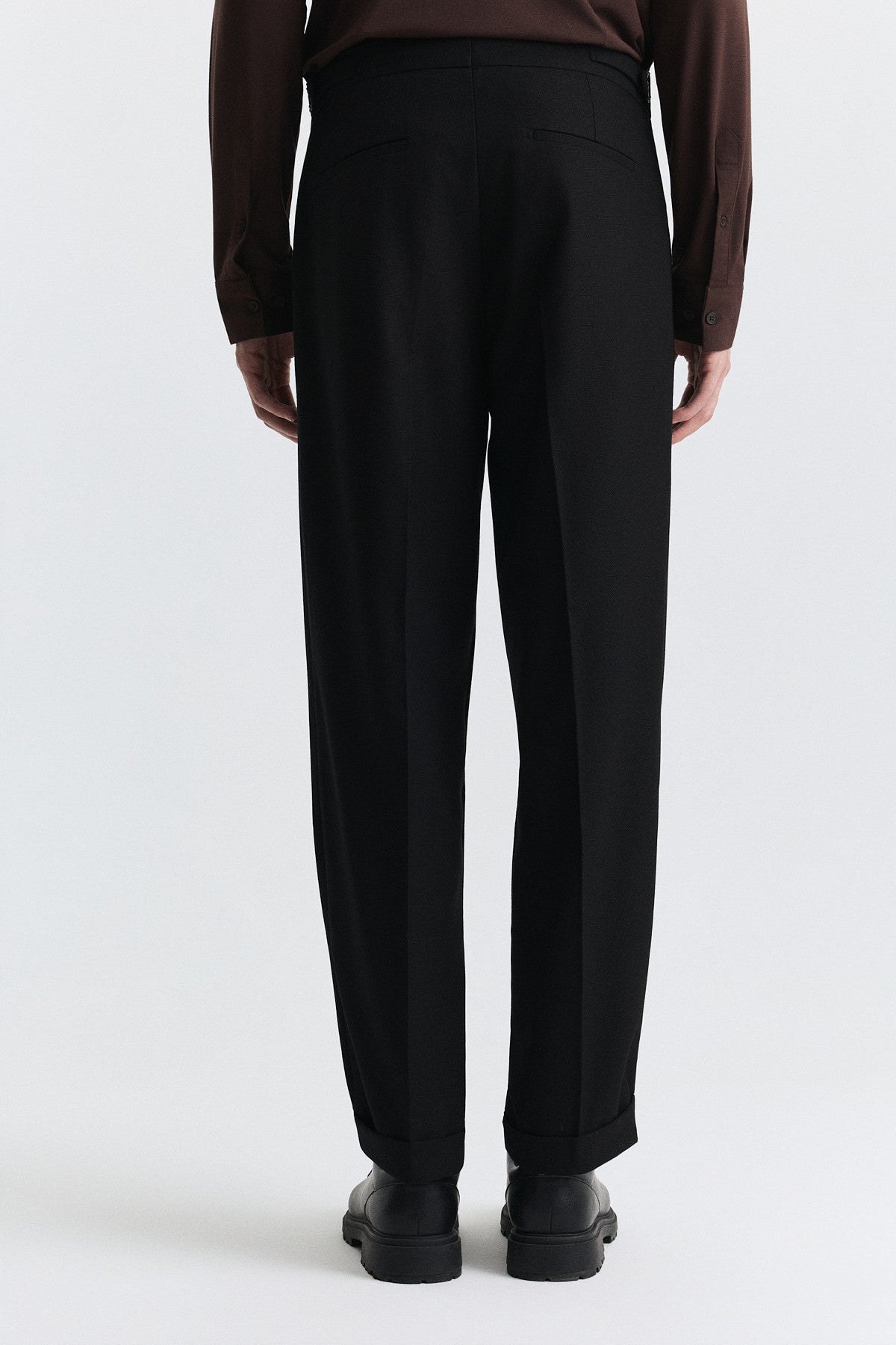 Tapered Fit Çift Pileli Pantolon