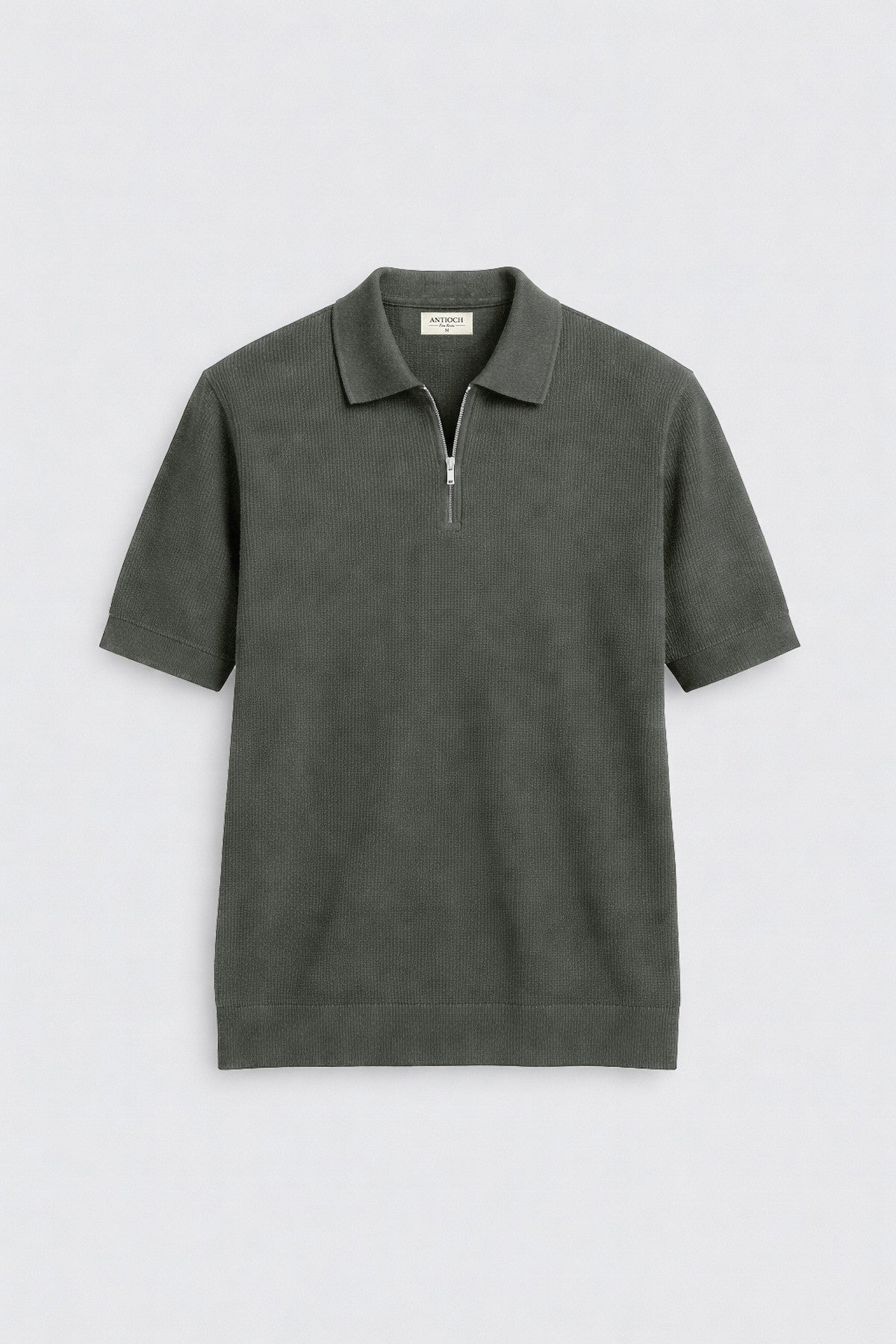 Antioch Comfort Slim Fermuarlı Erkek Triko T-Shirt
