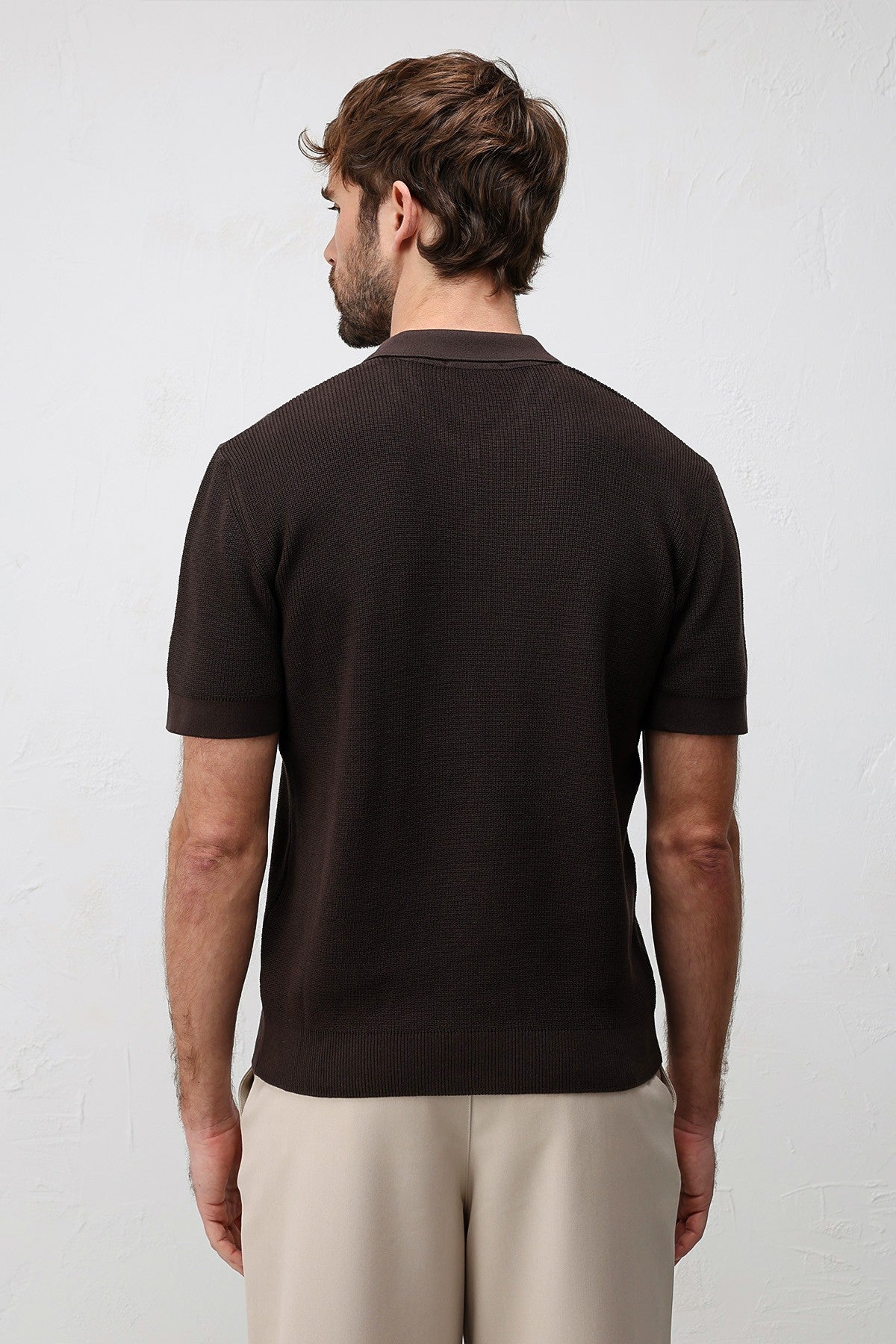 Antioch Comfort Slim Fermuarlı Erkek Triko T-Shirt