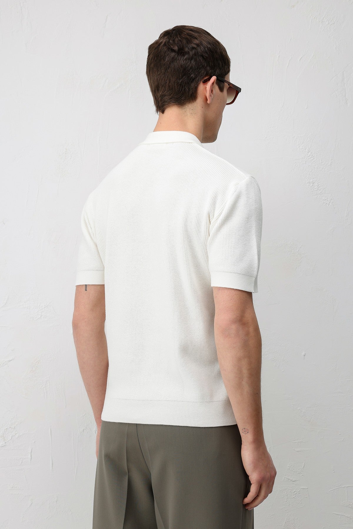 Antioch Comfort Slim Fermuarlı Erkek Triko T-Shirt