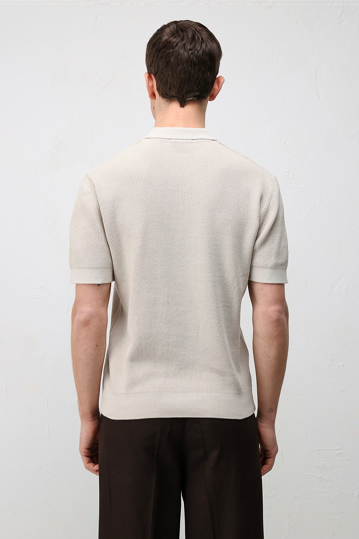 Antioch Comfort Slim Fermuarlı Erkek Triko T-Shirt