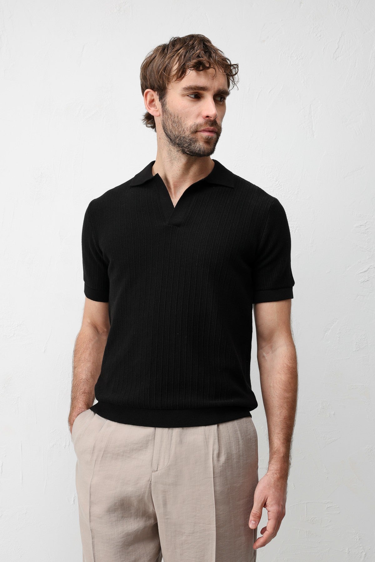 Antioch Premium Dokulu Erkek Triko T-Shirt