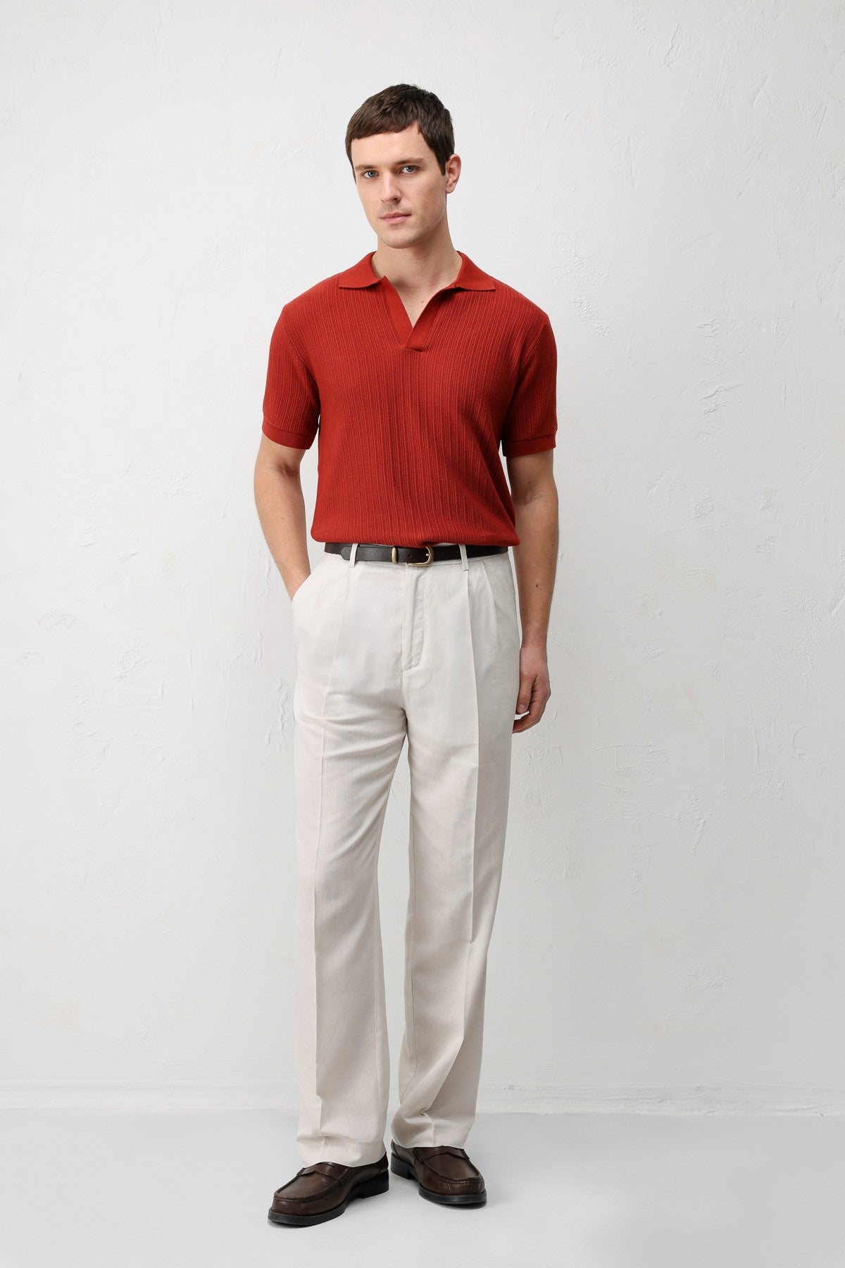 Antioch Premium Dokulu Erkek Triko T-Shirt