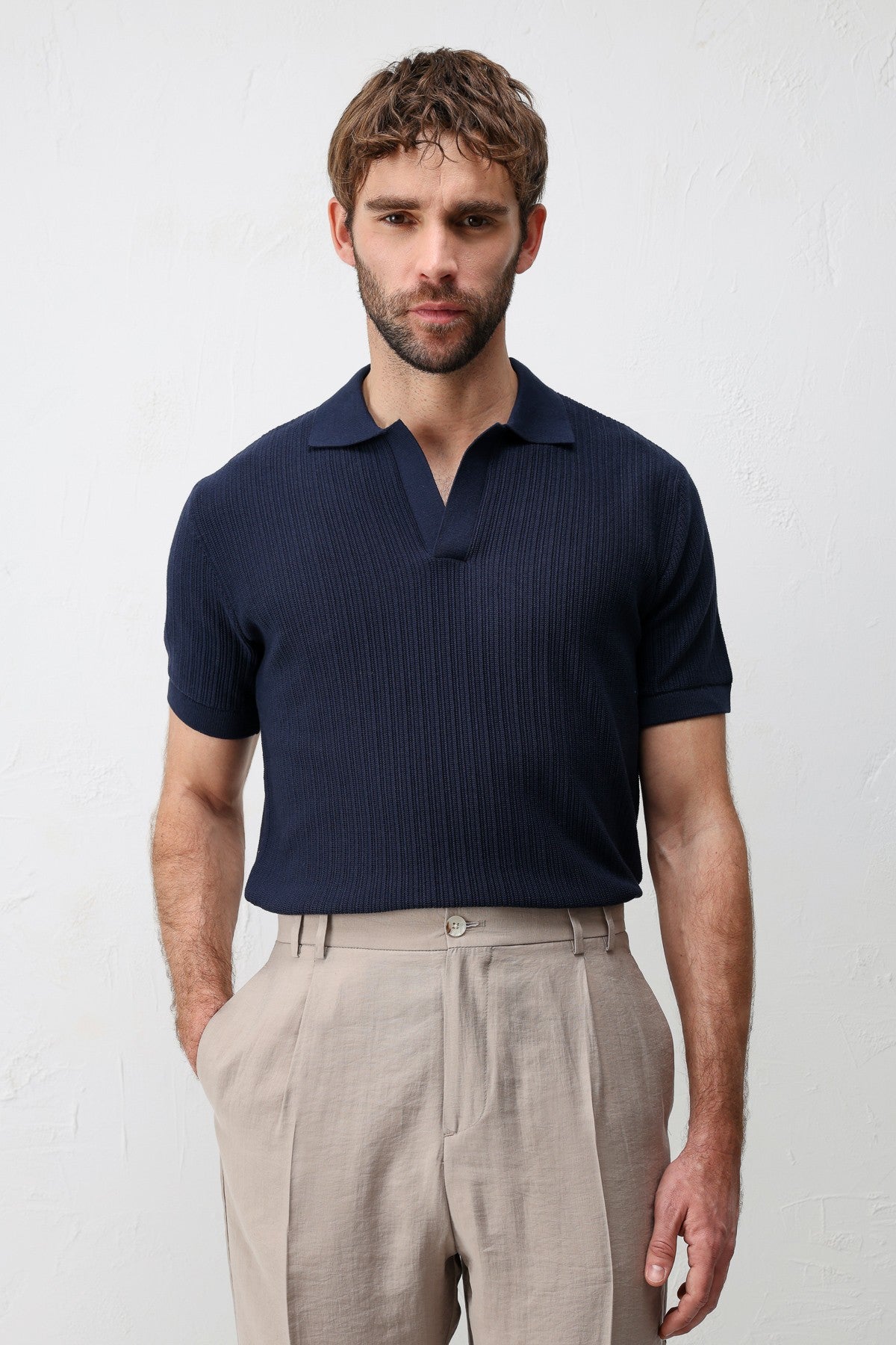 Antioch Premium Dokulu Erkek Triko T-Shirt
