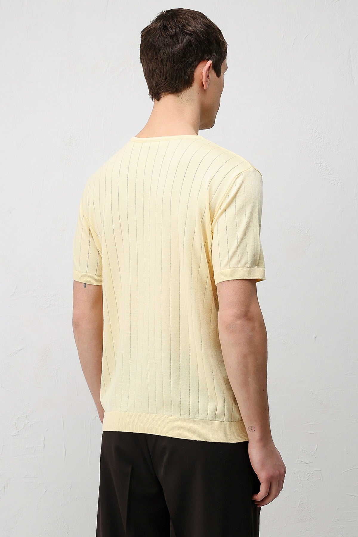 Dokulu Erkek Triko T-Shirt