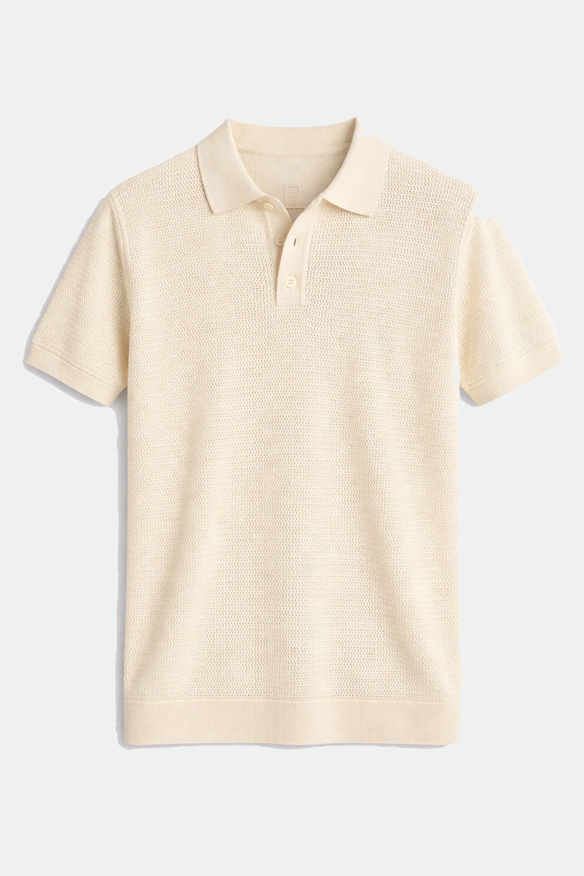 Örgü Dokulu Polo Yaka Erkek T-Shirt