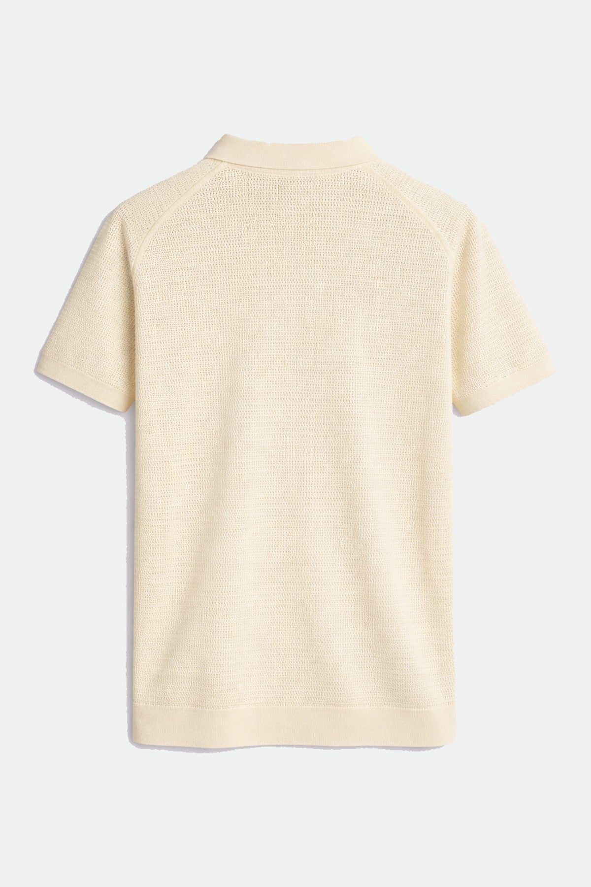 Örgü Dokulu Polo Yaka Erkek T-Shirt