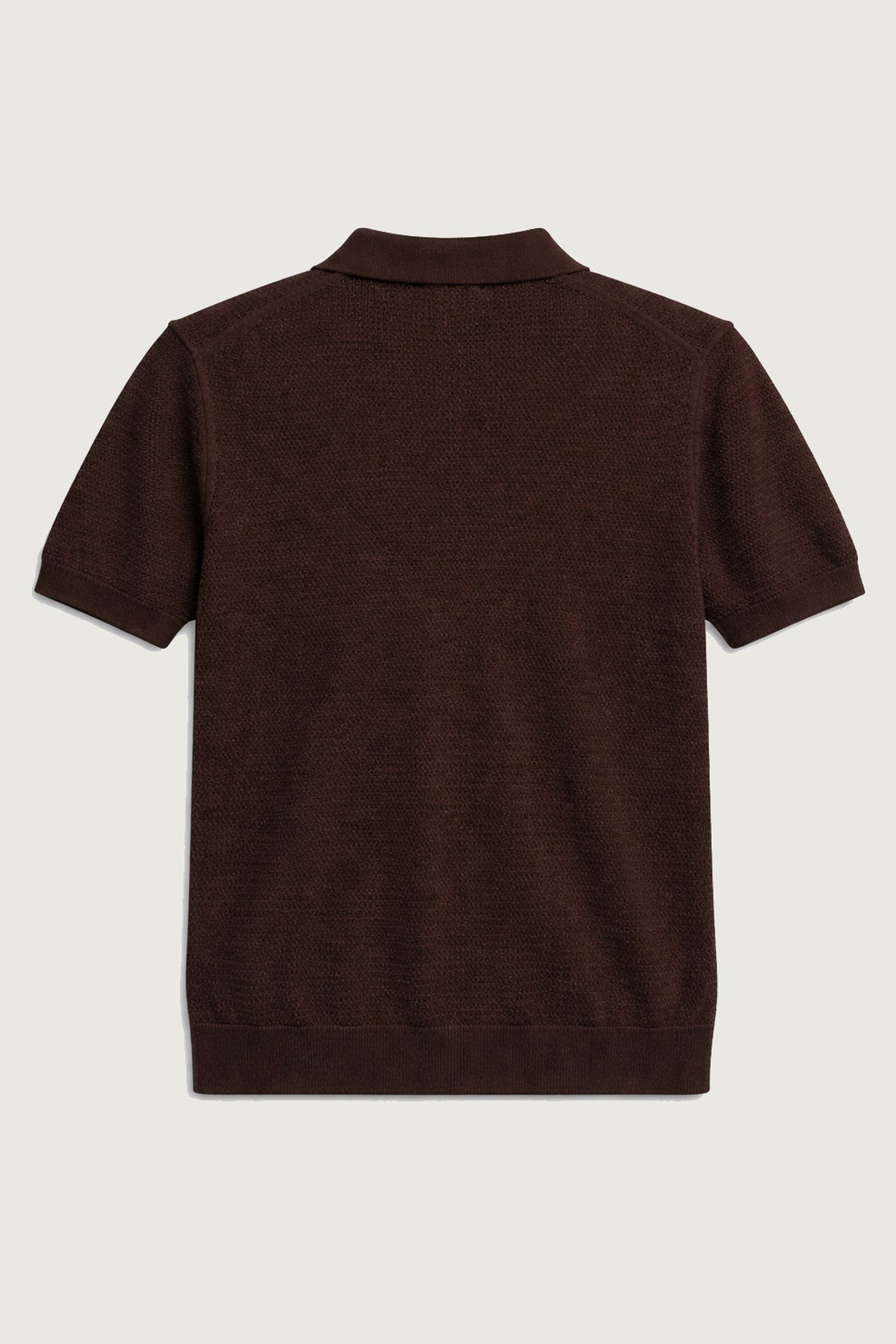 Örgü Dokulu Polo Yaka Erkek T-Shirt